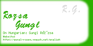 rozsa gungl business card